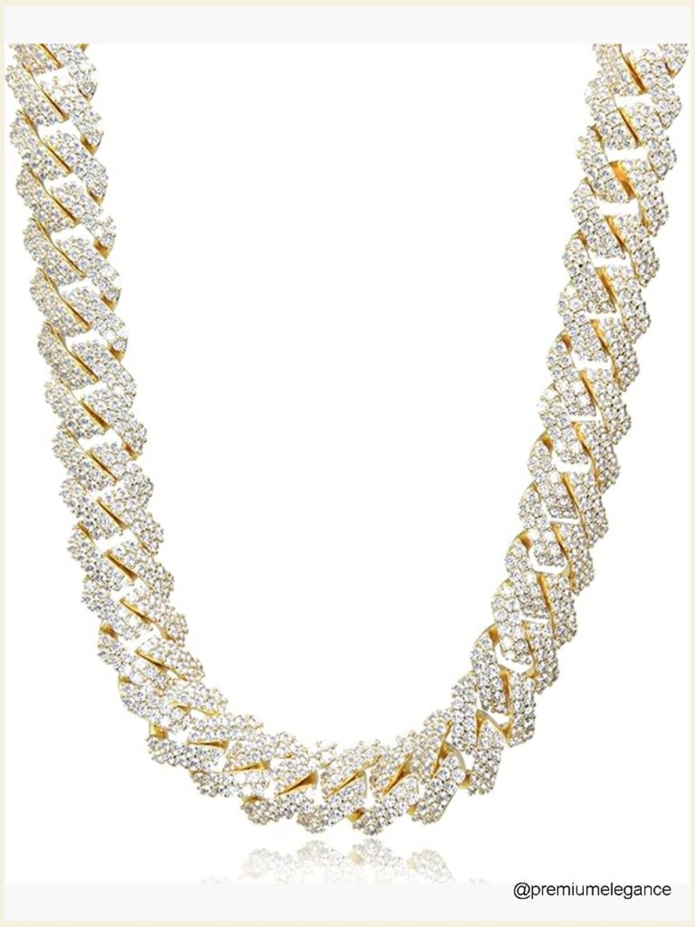 Iced Out Cuban Link Chain Necklace Bracelet for Men Women 15mm VVS CZ